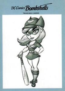 214x300 2017 Cryptozoic Dc Comics Bombshells Sketches Insert - Dc Comics Sketches