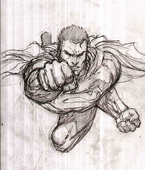 500x583 Superman Daily - Dc Comics Sketches