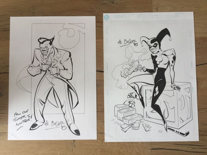 700x525 2x Original Art Sketches By Al Bigley - Dc Comics Sketches