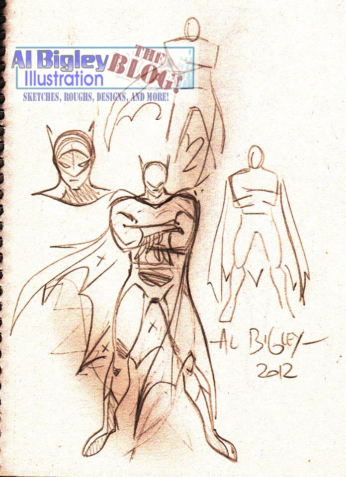 696x960 Al Bigley Illustration The Blog! 1940s Golden Age Batman Sketch - Dc Comics Sketches