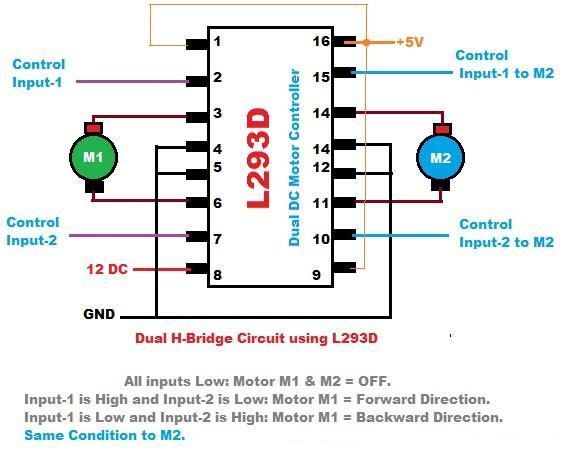 567x451 Using Motors With L293d Ic 6 Steps (With Pictures) - Dc Motor Sketch