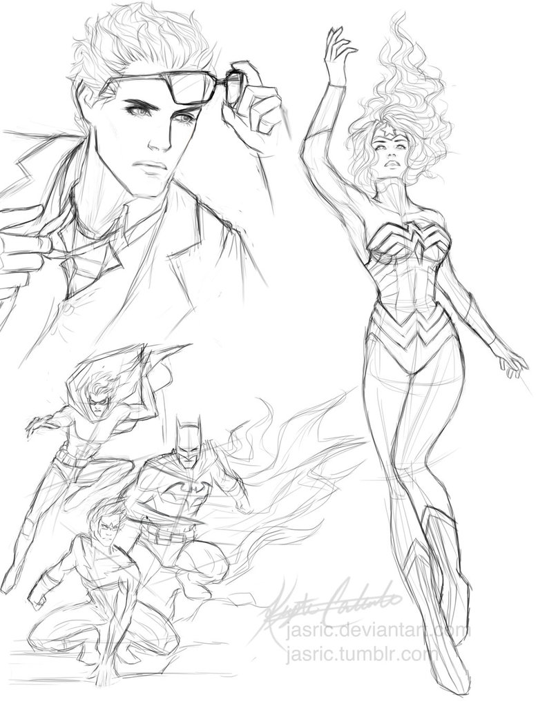 779x1026 Dc Trinity Sketches By Jasric - Dc Sketches