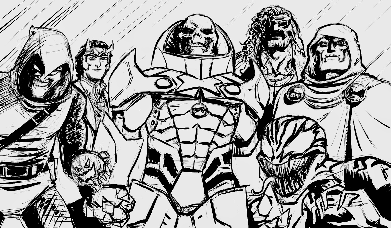 1600x935 Stickman Marvel And Dc Sketches - Dc Sketches