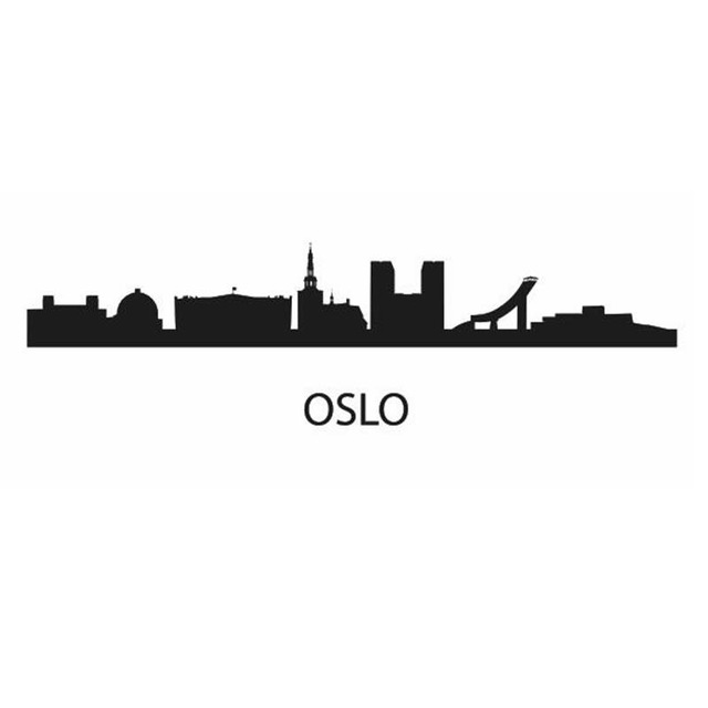 640x640 Dctal Oslo City Decal Landmark Skyline Wall Stickers Sketch Decals - Dc Skyline Sketch