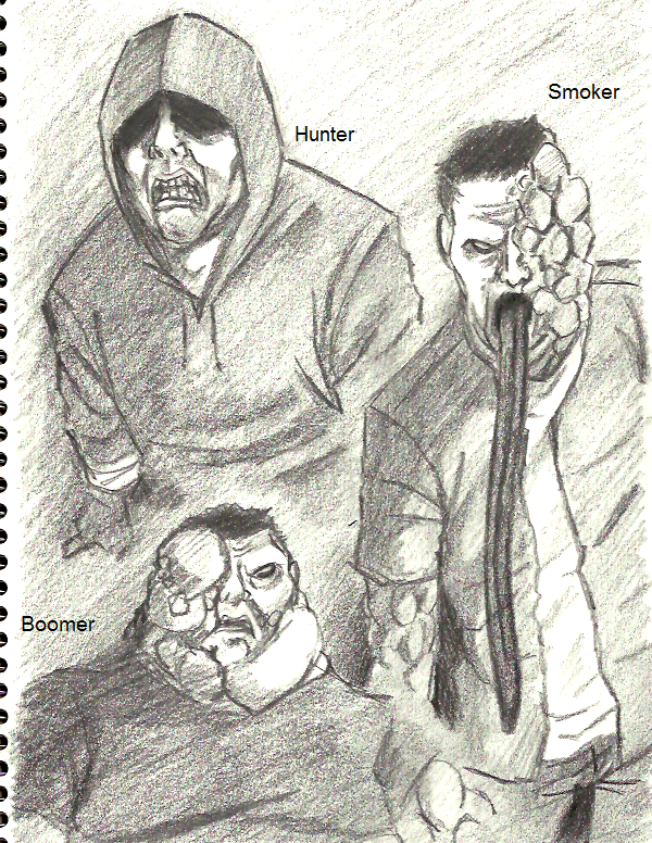 600x776 Left 4 Dead Sketches By Cageyshick05 - Dead Files Sketches