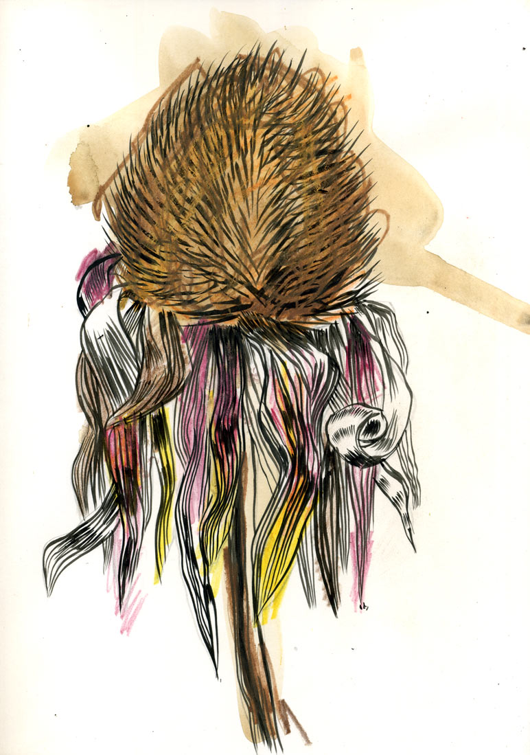772x1099 Mc Drawn Dead Flowers Sketch Watercolour Pencil, Brush And Ink - Dead Flower Sketch
