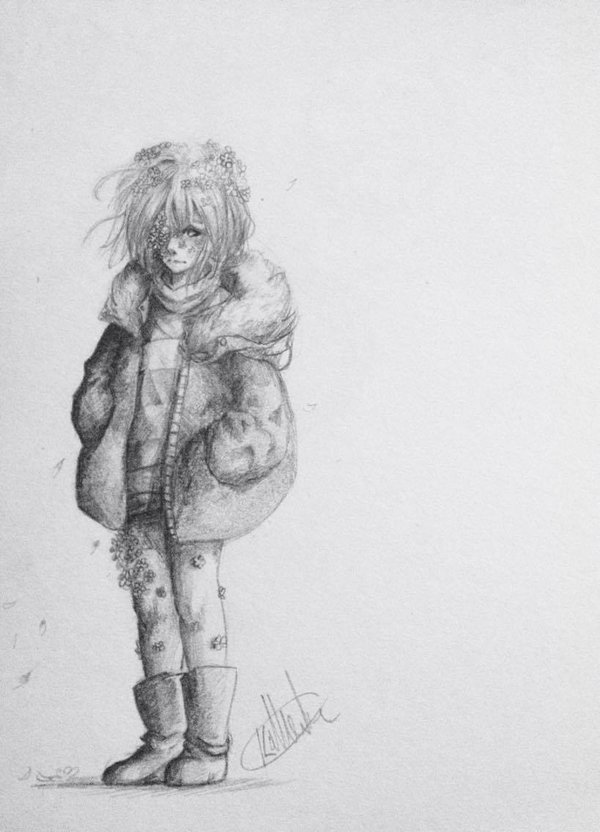 600x832 This Flower Is Already Dead By Ifreakenlovedrawing - Dead Flower Sketch