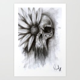 264x264 Dead Flower Art Prints Society6 - Dead Flower Sketch