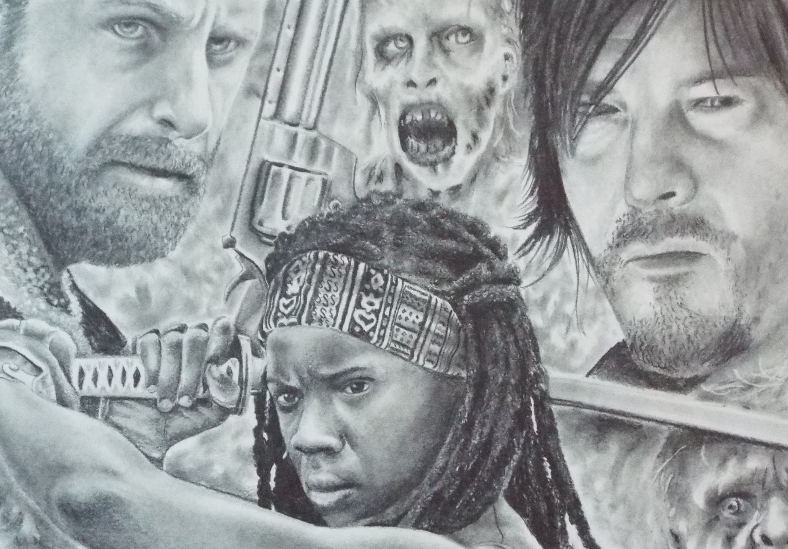 The Walking Dead Sketch Drawing Skill - Dead Sketch. 