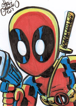 258x360 Chris G Daily Sketch Card - Deadpool Sketch
