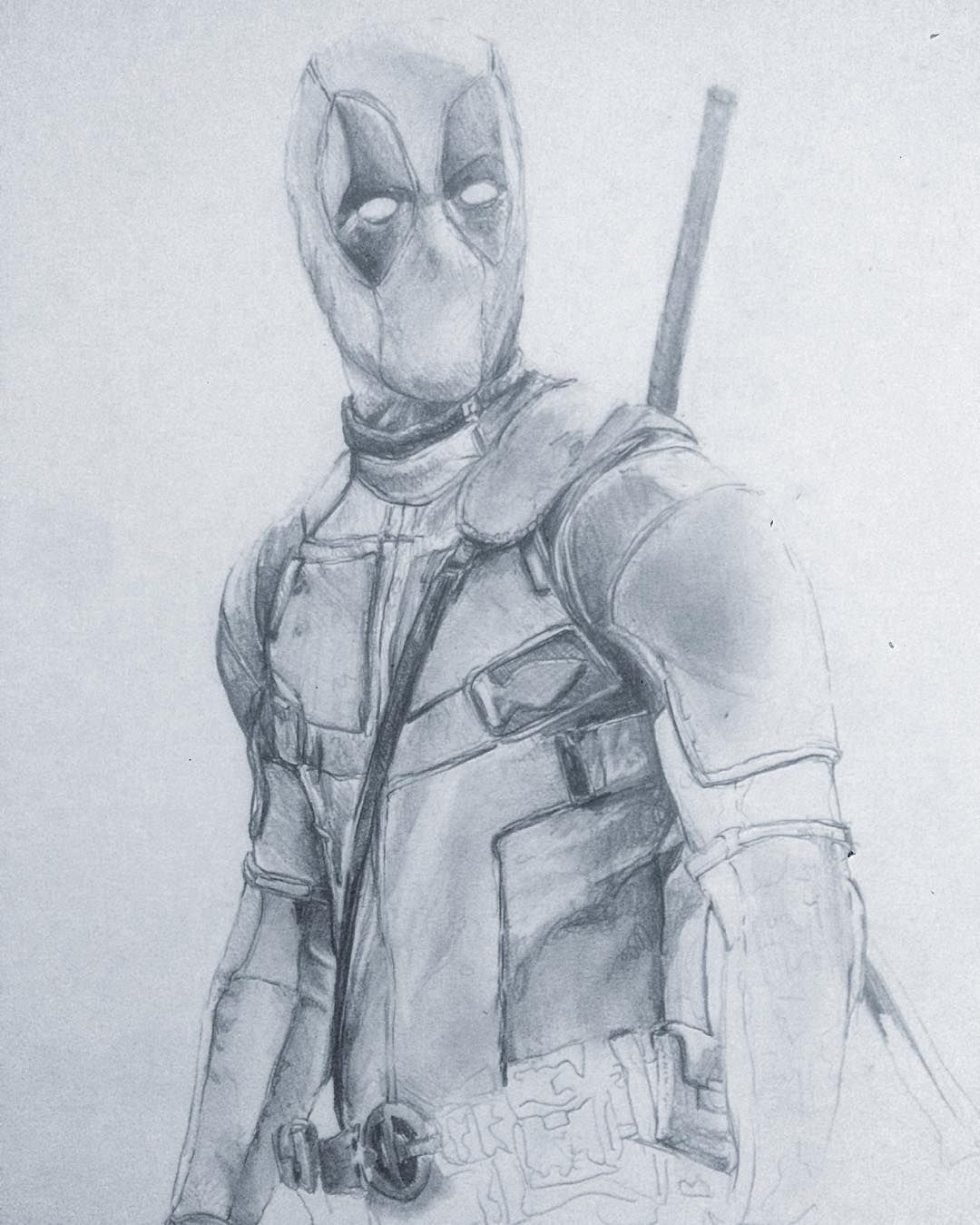 1080x1349 Finishing Up Deadpool Drawing - Deadpool Sketch