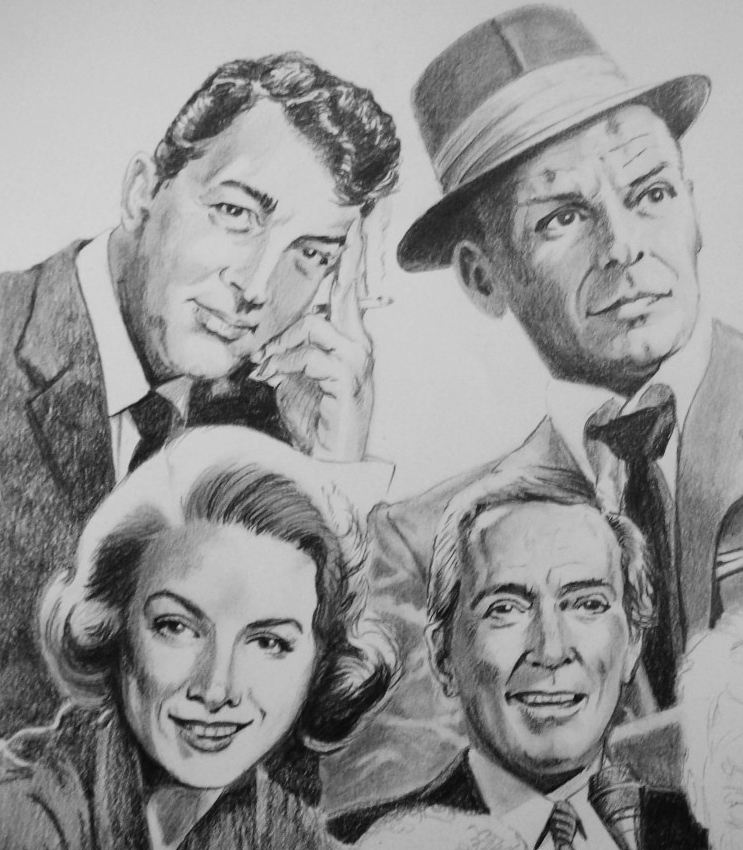 743x850 Portrait Of Dean Martin, Frank Sinatra, Rosemary Clooney, Andy - Dean Martin Sketches