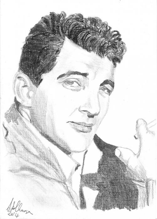 501x700 Portrait Of Dean Martin By Lindasart On Stars Portraits - Dean Martin Sketches