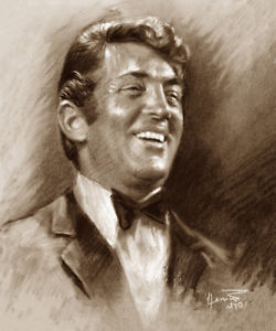 250x300 Rat Pack, Dean Martin, Bw, Singer, Giclee Print On Canvas,16x20 - Dean Martin Sketches