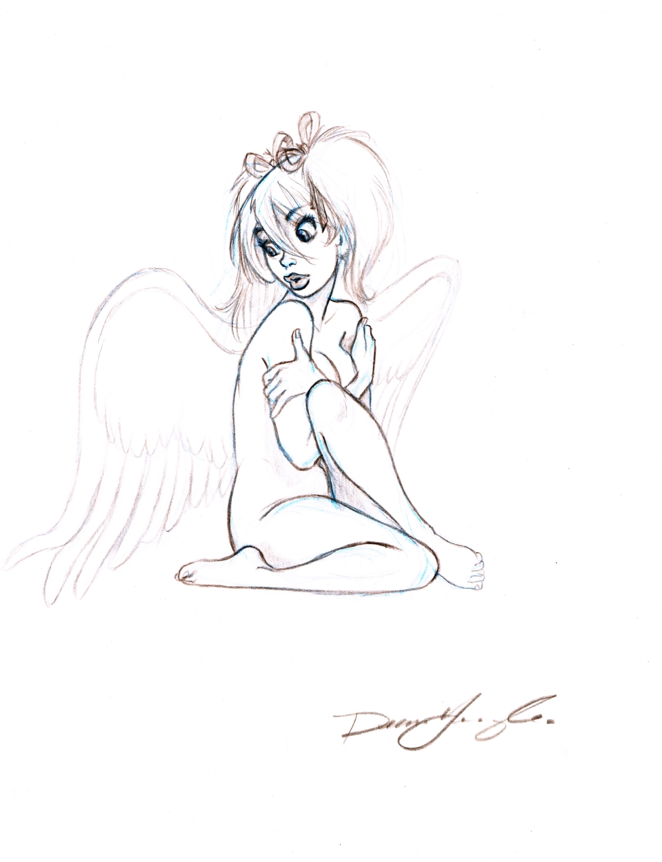 960x1250 Mandy With Angel Wings - Dean Yeagle Sketches