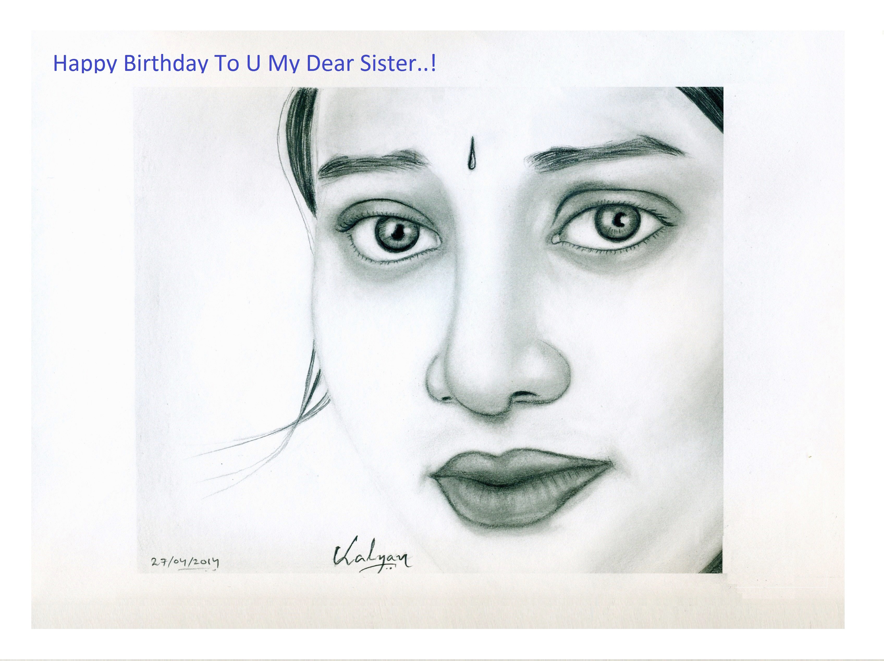 3392x2536 Portraits Sketch Your Photo - Dear Sister Sketch