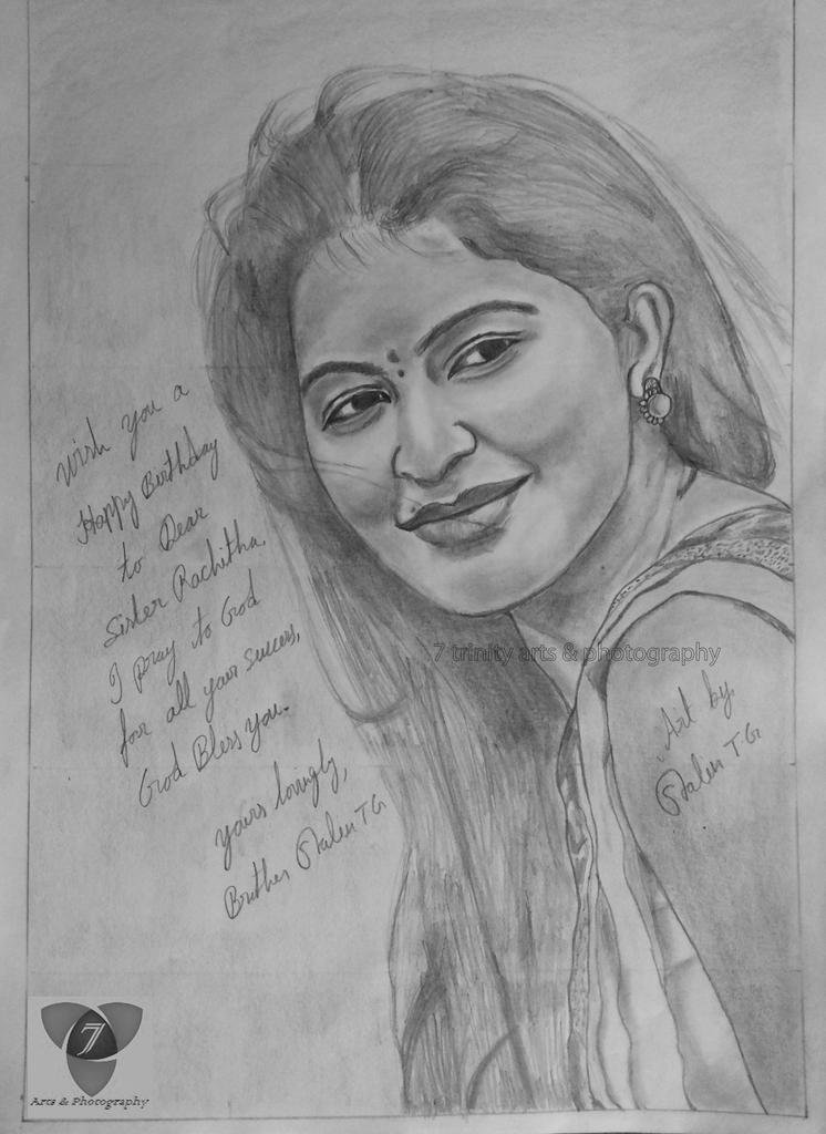 746x1024 T.g.stalin On Twitter Wish You A Happy Birthday To My Dear - Dear Sister Sketch