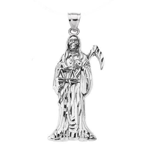 500x500 Sterling Silver Santa Muerte (Santisima Muerte) Holy Death Angel - Death Angel Sketch