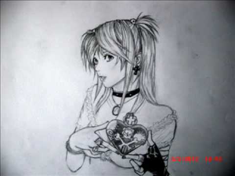 480x360 Drawing Of Misa Amane In Death Note - Death Note Sketch