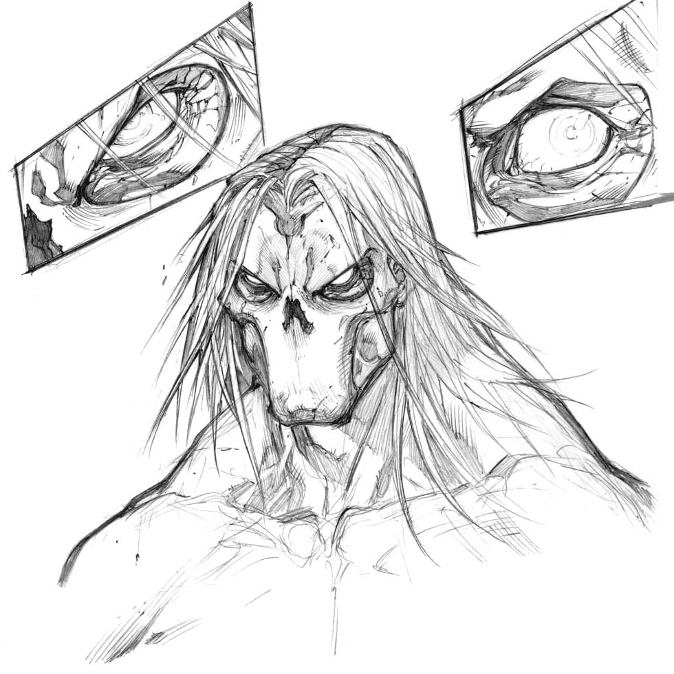 980x980 Death Face Amp Eye Sketch - Death Sketch