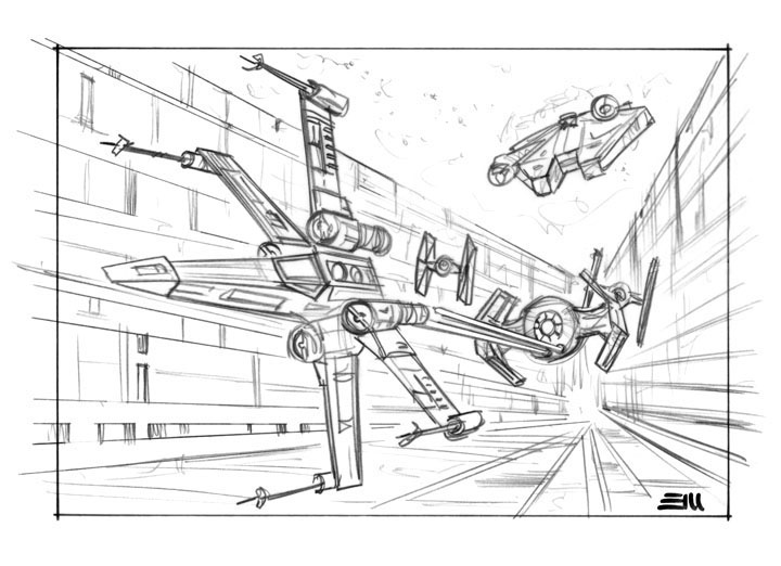 720x522 Death Star Trench - Death Star Sketch