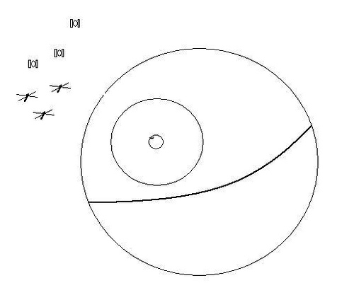 500x417 Minimalist Death Star Drawing Created This In 45 Seconds - Death Star Sketch