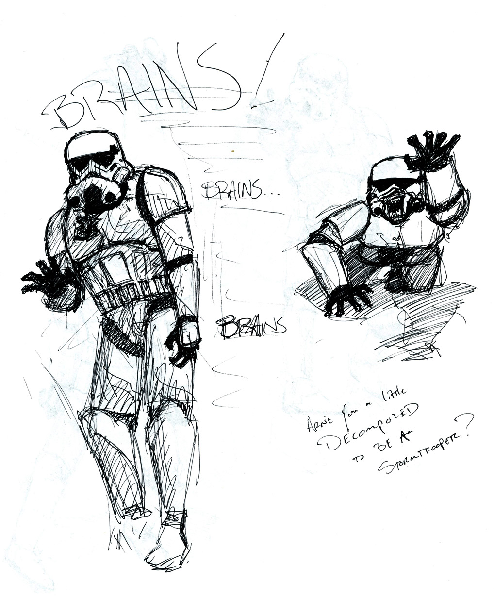 1018x1236 They Came From The Death Star - Death Star Sketch