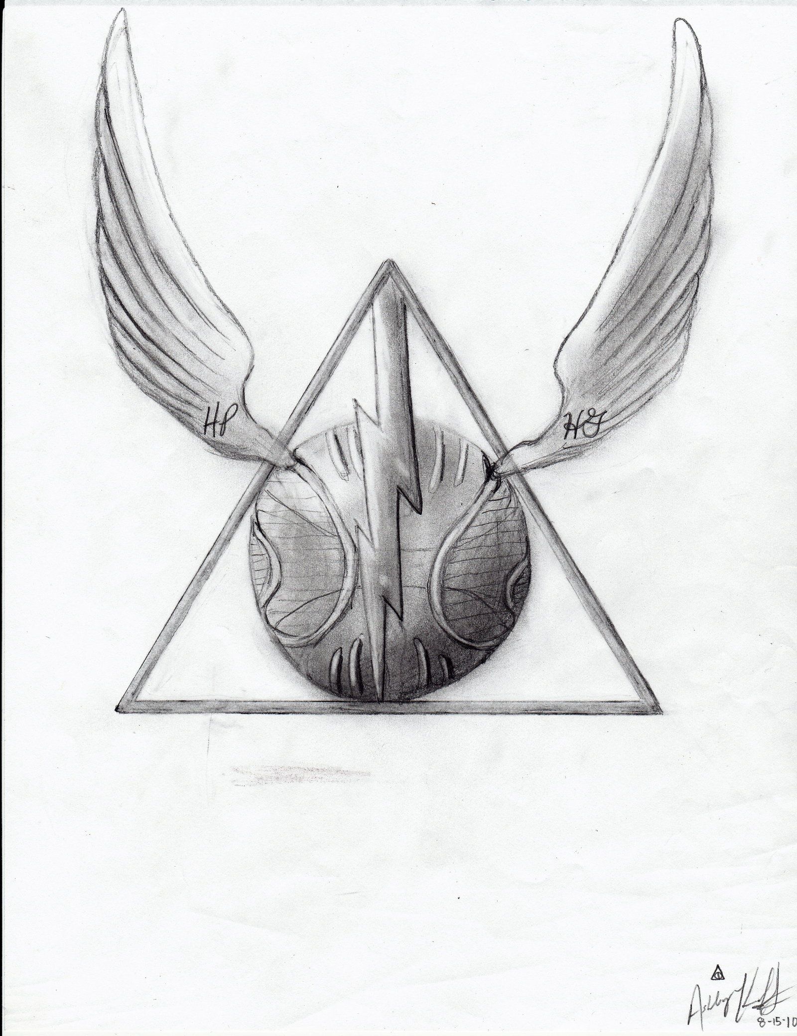 1600x2079 Harry Potter Deathly Hallows By On - Deathly Hallows Sketch
