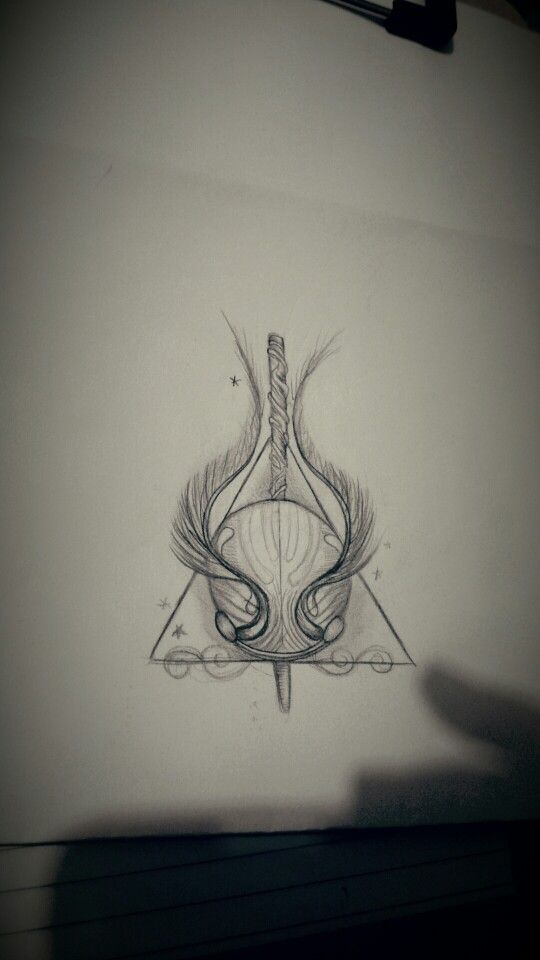 540x960 Harry Potter Tattoo Sketch Tattoos Harry Potter - Deathly Hallows Sketch