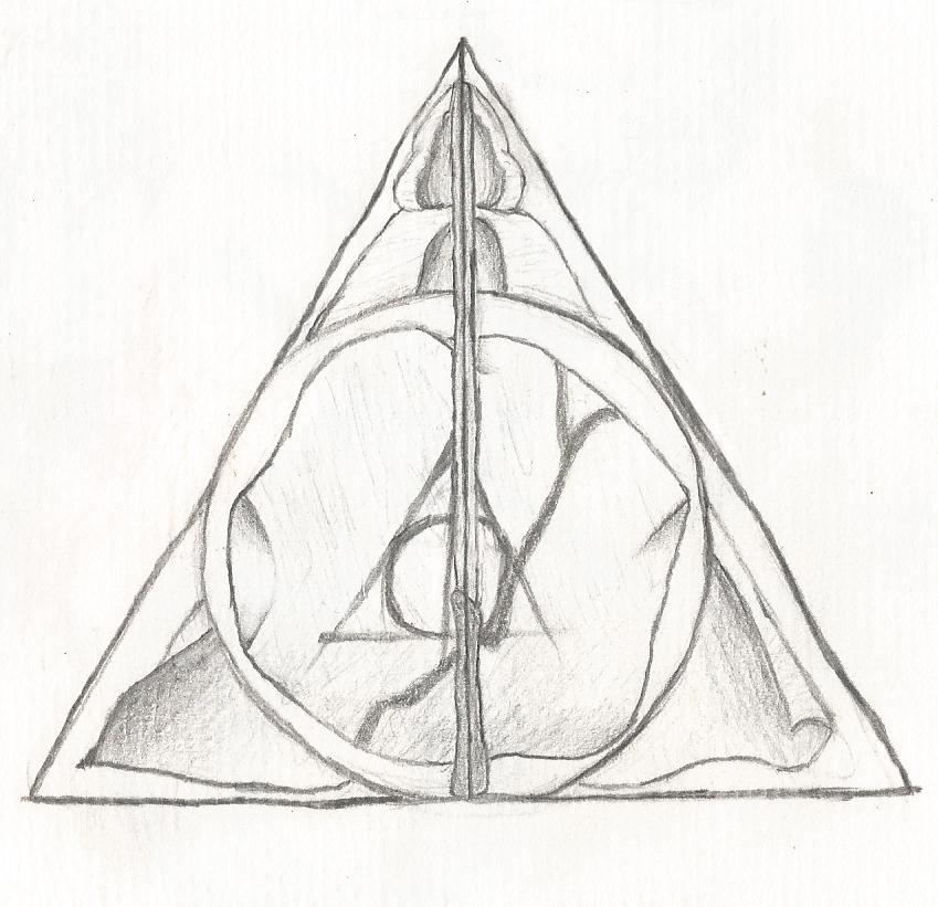 849x821 The Deathly Hallows By Helioglyph - Deathly Hallows Sketch