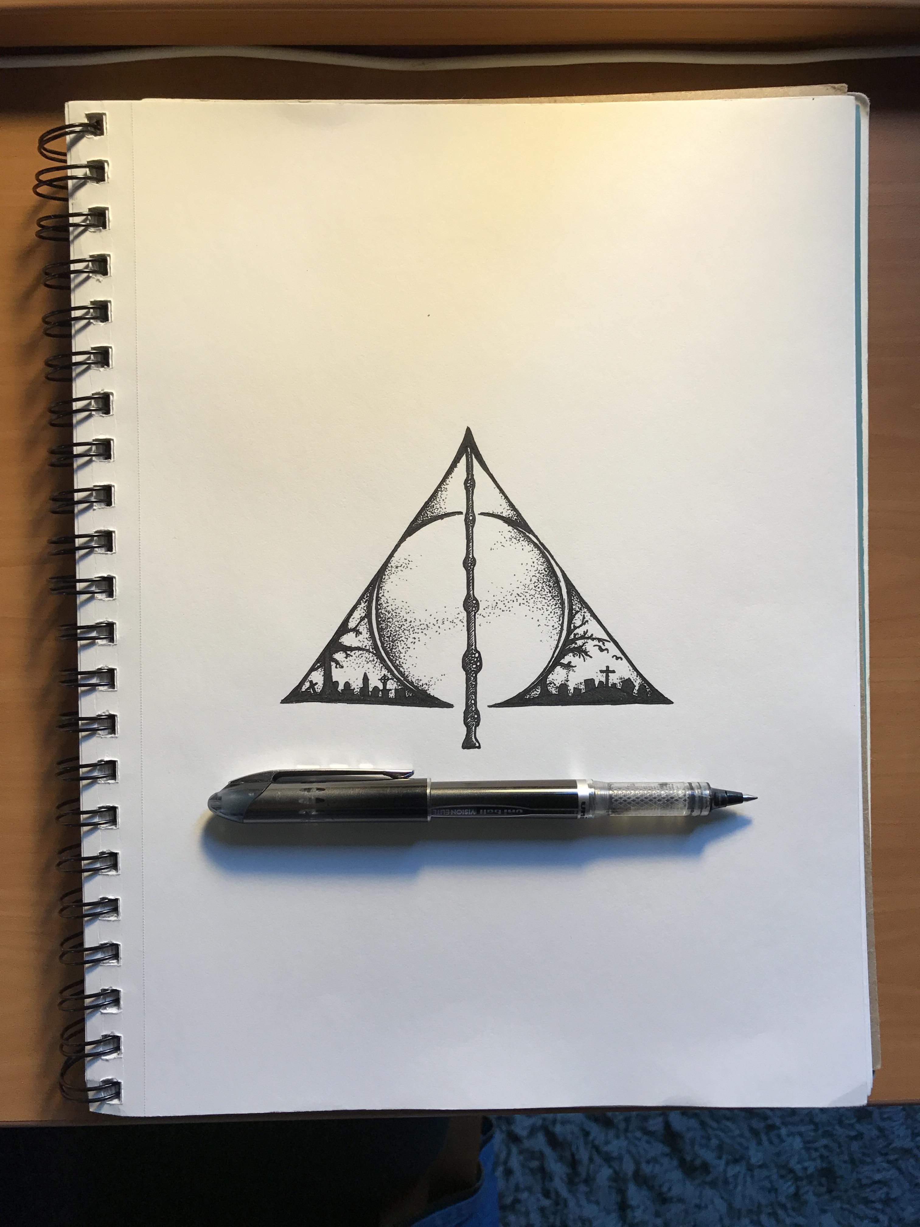 3024x4032 The Sketchly Hallows - Deathly Hallows Sketch