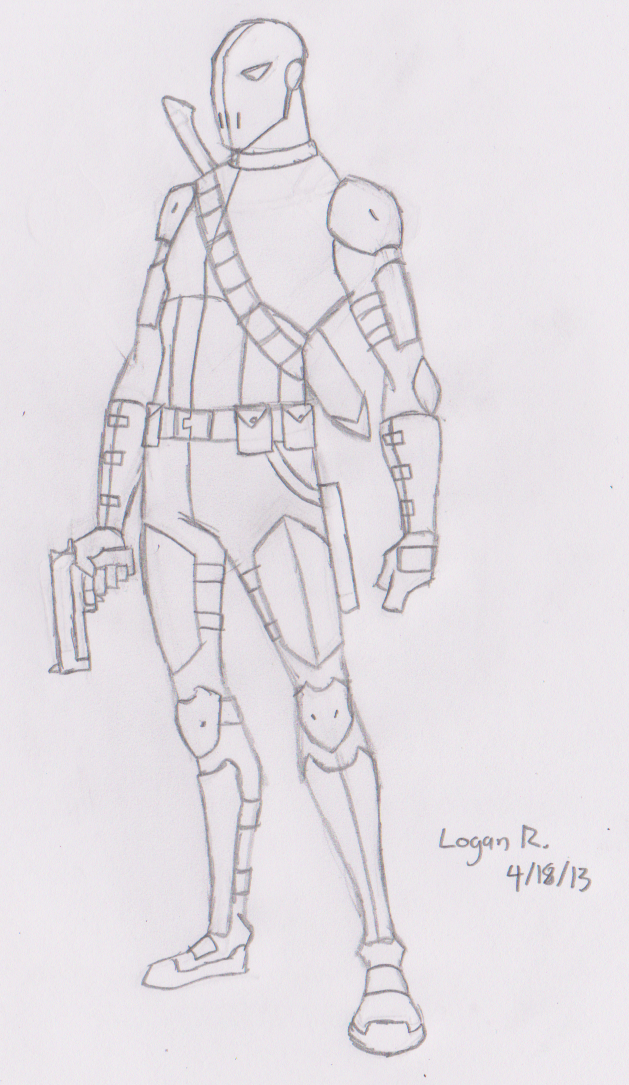 629x1085 Deathstroke Sketch By Hewytoonmore - Deathstroke Sketch