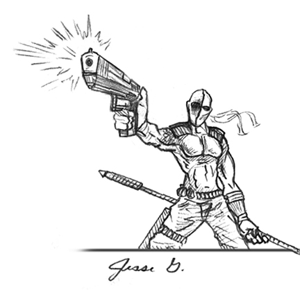 432x418 Deathstroke Sketch By Jessegiffin - Deathstroke Sketch