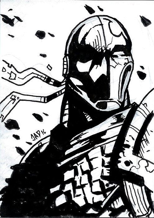 Deathstroke Sketch at PaintingValley.com | Explore collection of ...