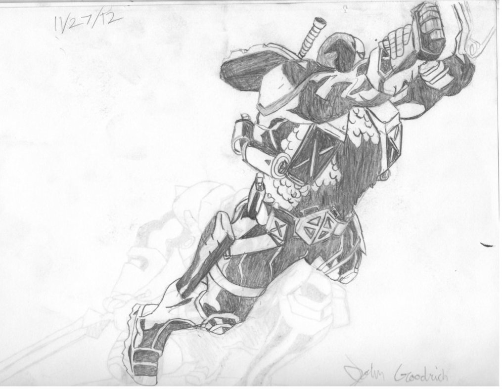 1015x787 Deathstroke New 52 Style By Ace20xd6 - Deathstroke Sketch