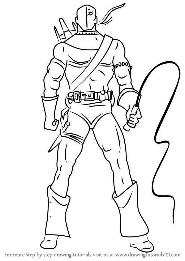 598x844 Learn How To Draw Deathstroke (Dc Comics) Step By Step Drawing - Deathstroke Sketch