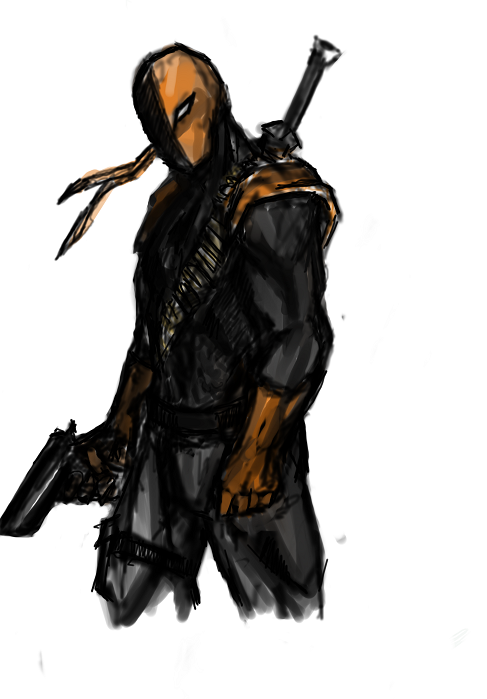 487x699 Quick Deathstroke Sketch Batman - Deathstroke Sketch