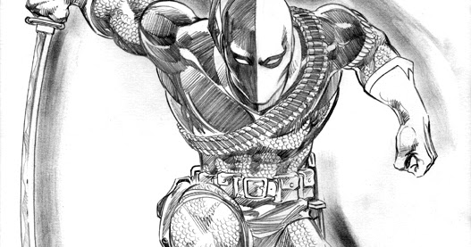 527x277 The Deathstroke Files Deathstroke By Mike Grell With Finishes By - Deathstroke Sketch