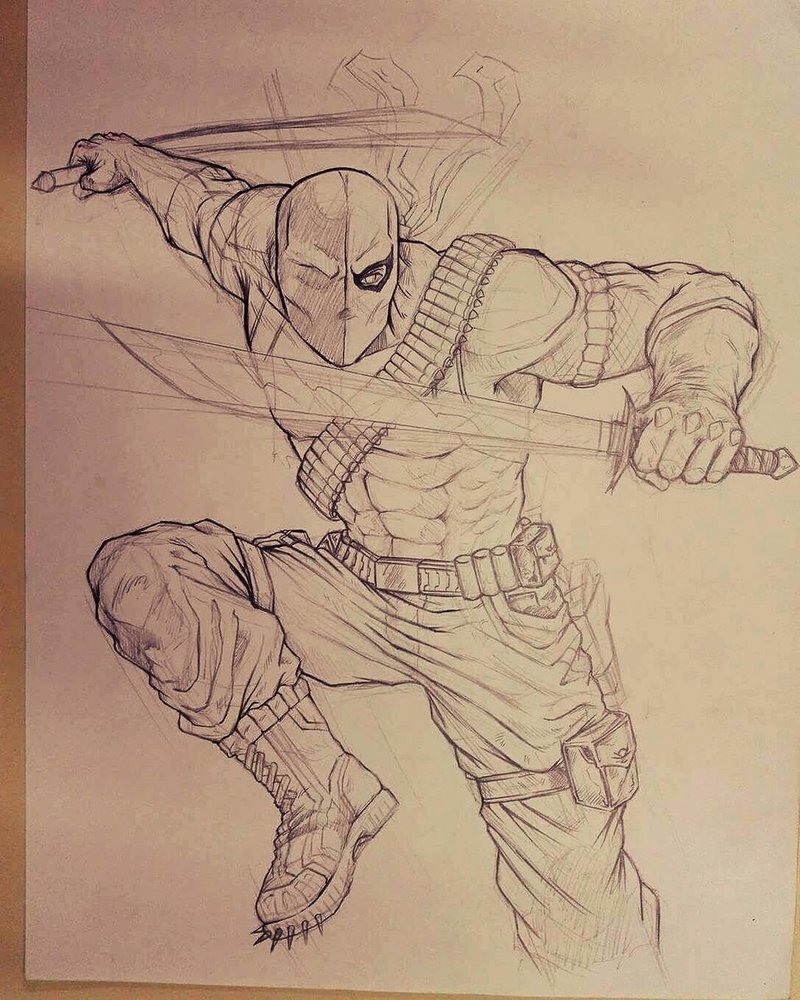 800x1000 Deathstroke Sketch ... By Orbinspinoza - Deathstroke Sketch