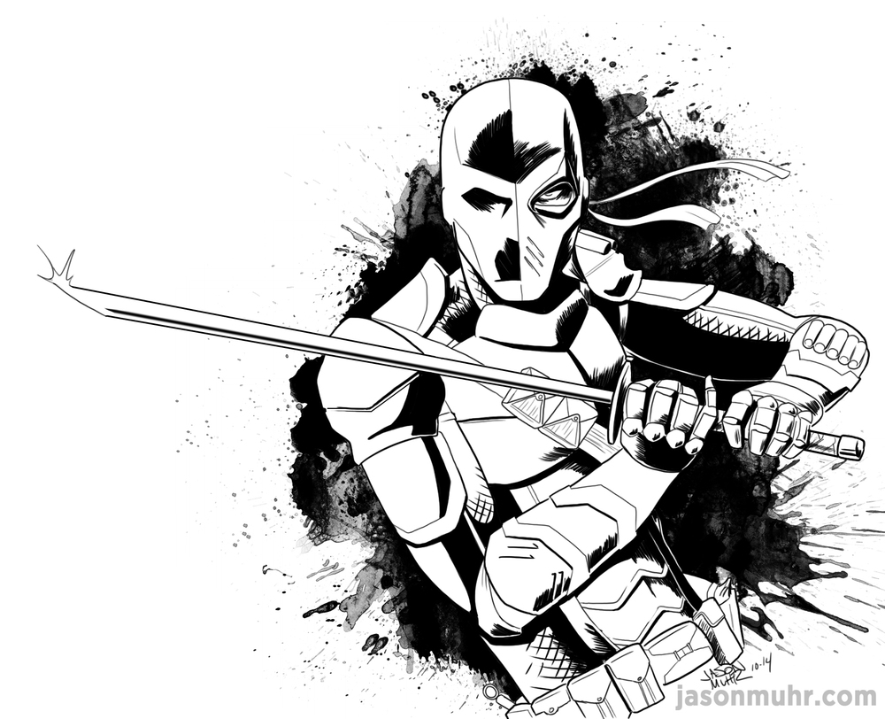 1000x812 Daily Sketch Deathstroke Jason Muhr - Deathstroke Sketch
