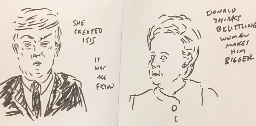 848x418 The Third And Final Presidential Debate Mimi Pond - Debate Sketch