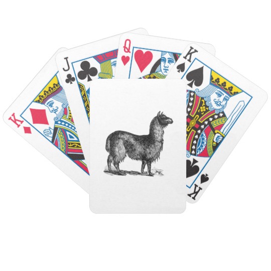 540x540 Llama Sketch Design Bicycle Playing Cards - Deck Of Cards Sketch