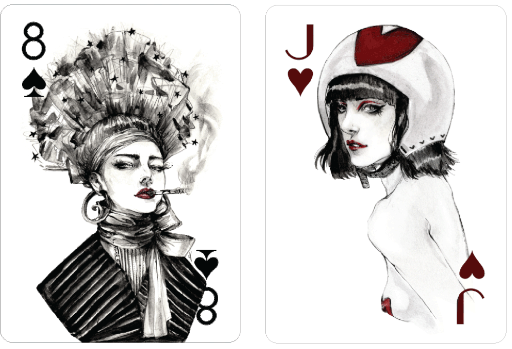 1000x682 Playing Cards 2014 Connie Lim - Deck Of Cards Sketch