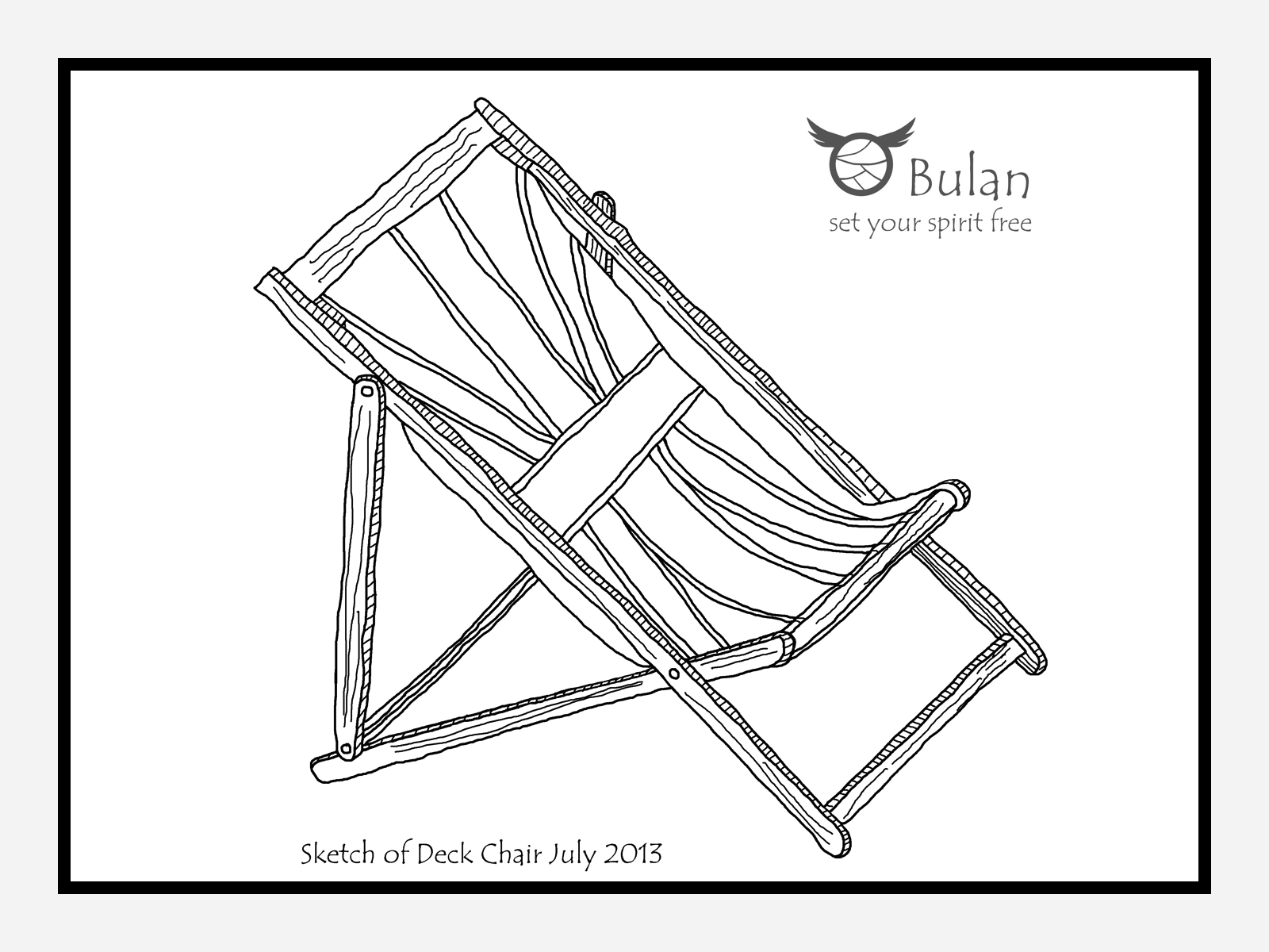 1600x1200 Sketch Of The Day No 87 Deck Chair - Deck Sketch