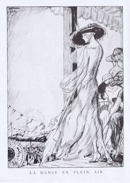 428x600 Art Deco Sketch Of La Danse En Plein Air - Deco Sketch