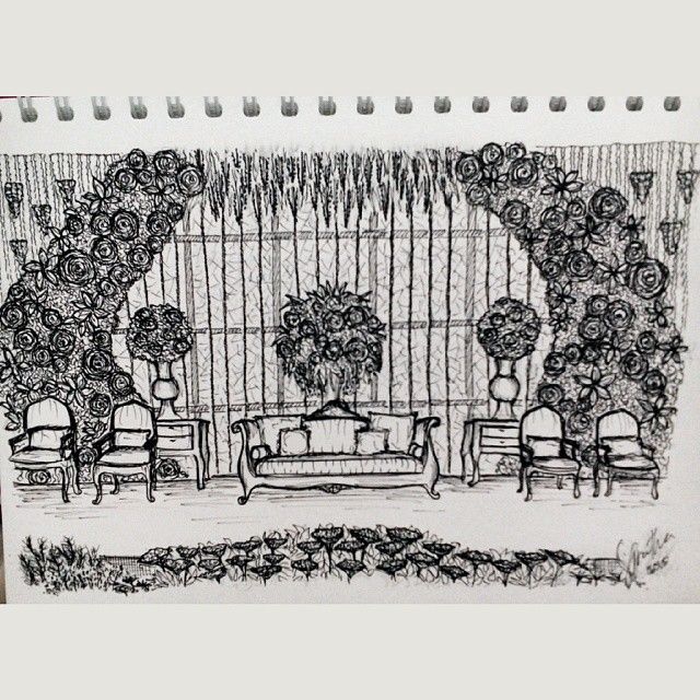 640x640 Sketching Test For Wedding Designer,design By Elssy Design - Decoration Sketch