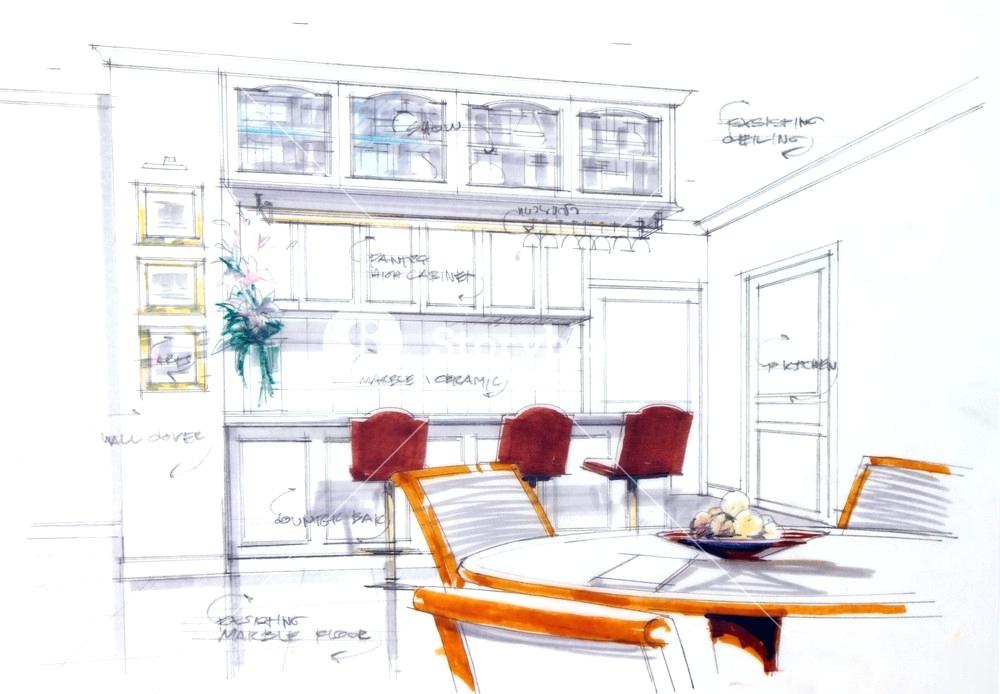 1000x694 Decoration Design Sketch Of Kitchen Interior Roomsketcher Home - Decoration Sketch
