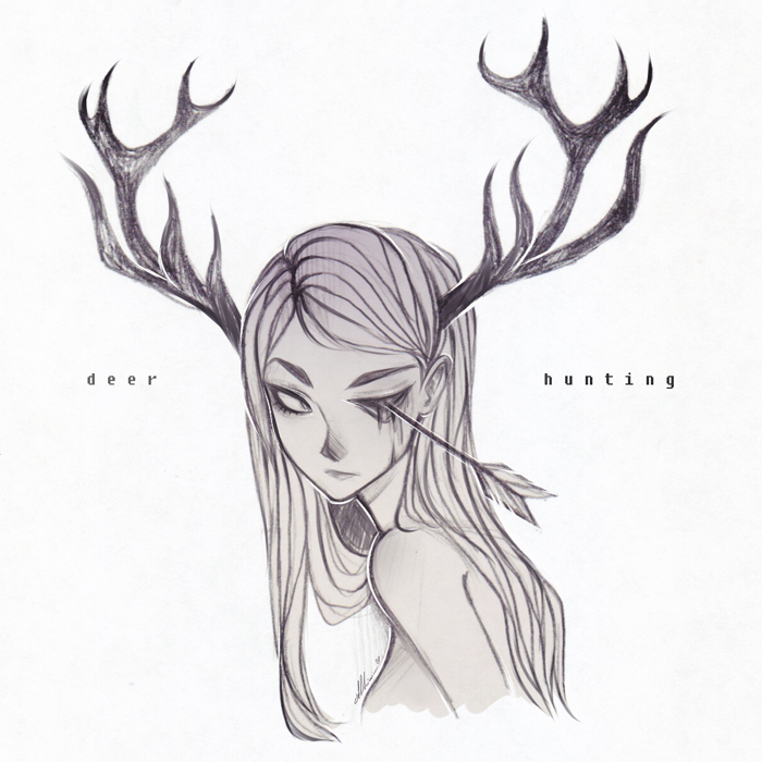 700x700 Deer Hunting By Ashiori Chan - Deer Hunting Sketch