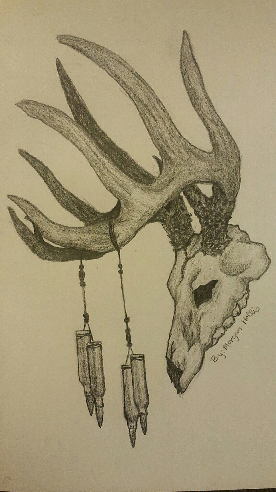 1080x1920 Awesome Deer Skull Sketch..tattoo Maybe...by Morgan Hollis - Deer Skull Sketch
