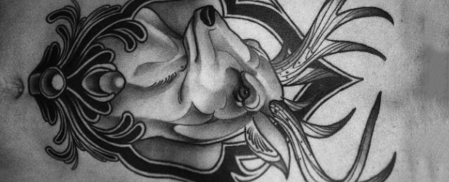 640x260 90 Deer Tattoos For Men - Deer Tattoo Sketch